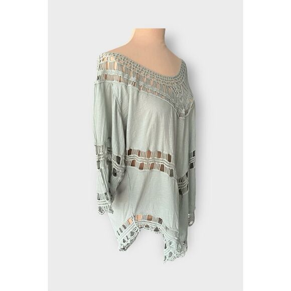 Lapis Women’s Crochet Summer Cover-up Light Green size Medium - Picture 4 of 8